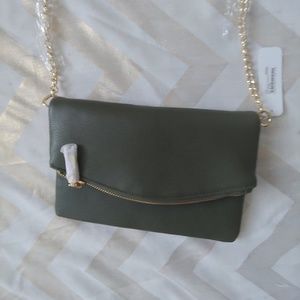NWT Charming Charlie olive cross body bag